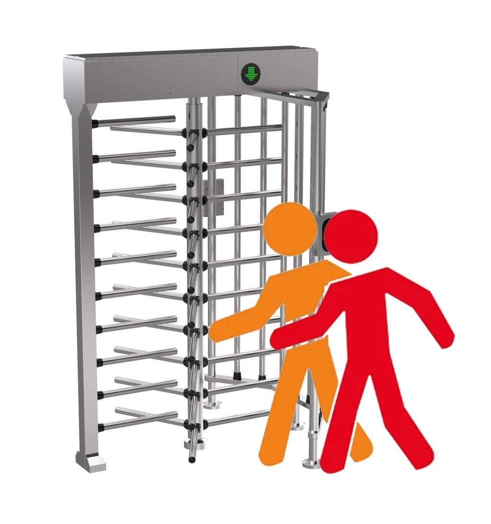Tornello a tutta altezza anti tailgating